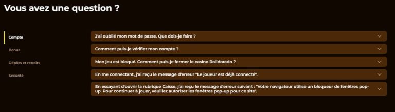 Rolldorado Casino FAQ