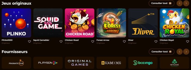 Rolldorado Casino jeux