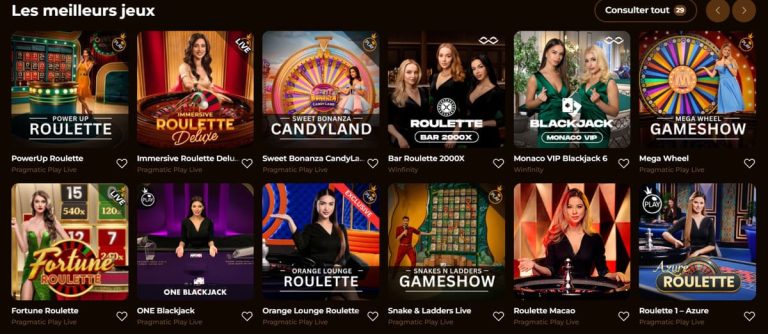 Rolldorado Casino jeux live